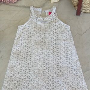 Lilly Pulitzer White Floral Lace Kids Dress